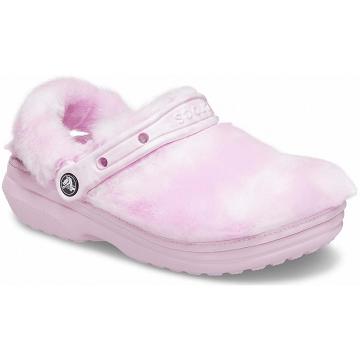 Zuecos Crocs Classic Fur Sure Mujer Rosas | Mexico 0093GSOL